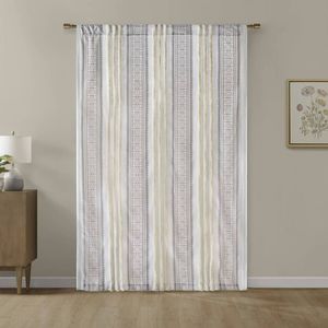 Tappeto a righe in Poly stampato pannello tenda con fodera elegante mantovana per la decorazione della casa - Product Image 2