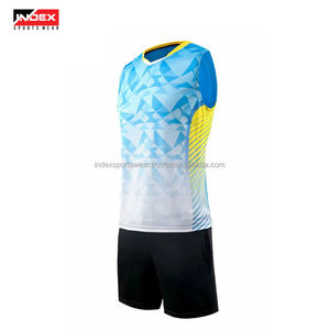 Conjunto de Camiseta de Voleibol para Hombre, Estampado Geométrico, Cuello en V sin Mangas, Absorbe la Humedad, Transpirable, Secado Rápido, Uniforme Deportivo de Verano - Product Image 2
