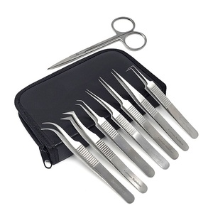 Juego de Pinzas Profesionales de Acero Inoxidable para Cejas, Punta Inclinada, Punta Puntiaguda, Punta Recta, Herramienta de Precisión para Depilación Facial - Product Image 2
