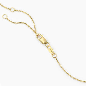 Collar de Oro con Colgante de Hoja Esculpida y Diamantes - Product Image 4