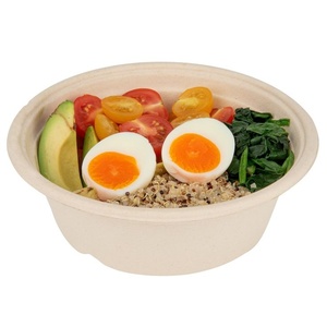 Nouveau bol alimentaire jetable en bagasse de canne à sucre compostable de 26 oz avec couvercle, emballage à emporter, biodégradable, respectueux de l'environnement, bol à soupe - Product Image 1