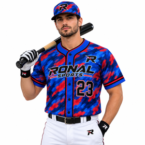 Maillot de baseball personnalisé à boutons pour hommes et femmes, style hip-hop, pour uniformes de cheerleading, 100 % polyester, haute qualité - Product Image 3