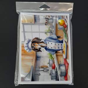 Whimsical Salelopki the Chef A7 Tarjetas de felicitación Paquete de 8 tarjetas de notas en blanco con sobres Tamaño 5x7 - Product Image 3