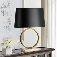 Modern Brass Table Lamp Beige Linen <b>Drum</b> <b>Shade</b> Gold Ring Base Marble Stand E27 LED 3500K Warm White AC 110V Switch Control - Product Image 2