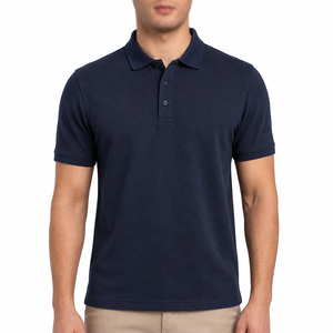 เสื้อโปโลผู้ชายพรีเมียม ผ้าฝ้าย 220 GSM ระบายอากาศได้ดี ทรงปกติ กระดุม 3 เม็ด แขนสั้น สวมใส่สบาย เหมาะสำหรับธุรกิจและลำลอง - Product Image 1