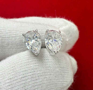 Moissanite <b>Heart</b> Stud <b>Earrings</b> Brilliant Cut Solitaire <b>Earrings</b> Luxury Fine Jewelry Womens Wedding Engagement Gift Sparkle - Product Image 4
