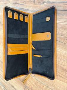 Nuevo estuche de joyería de cuero de vaca y mecanizado a mano/organizador de cuero genuino occidental turquesa Floral borla estuche de almacenamiento de joyería portátil - Product Image 5