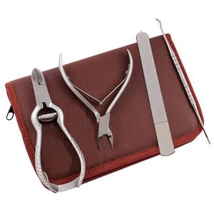 Stainless Steel <b>Nail</b> <b>Kit</b> 7/10 in 1 Manicure Set Clipper File Pusher Scissor Portable Professional Bag for Adults Classic Style - Product Image 1