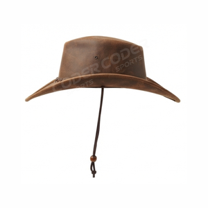 Chapeaux de cowboy unisexes en cuir véritable avec ceinture en cuir, taille personnalisée pour les activités hivernales en plein air, les fêtes et les voyages - Mode toutes saisons - Product Image 2