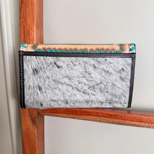 Nouvelle arrivée pochette en cuir véritable fourrure de vachette usinée à la main sculpture cuir nouvelle Collection pochette pour femmes pochette élégante multi-usages - Product Image 4