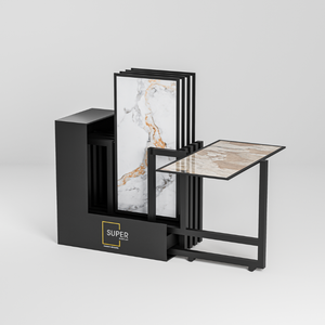 Metal Tiles Display Rack <b>Stand</b> Sliding Slider Mechanism for Marble Granite Ceramic Tile Showroom Exhibition Store - Product Image 1