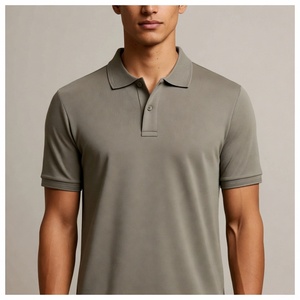 Mens sports performance polo shirt <b>stretch</b> athletic breathable fabric lightweight flexible comfort suitable for active lifestyle - Product Image 1