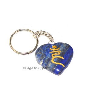 Yellow Agate Tumbled Stone Keychain | Wholesale Keychains - Product Image 4