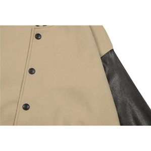 Veste universitaire de baseball à motif de lettres avec patchs brodés sur mesure pour hommes - Product Image 4