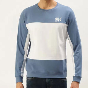 Windproof Cotton Made Men Split Color <b>Plain</b> <b>Sweatshirts</b> Customized Logo Men Split Color <b>Plain</b> <b>Sweatshirts</b> - Product Image 1