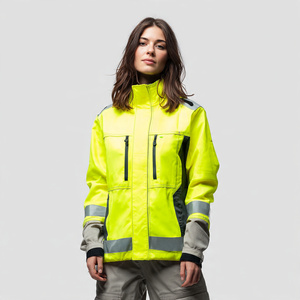 Custom <b>Construction</b> <b>Jacket</b> Women High Visibility Clothing Safety <b>Jackets</b> Women's Stand Collar Workwer Safety <b>Jacket</b> Tops Ladies - Product Image 2