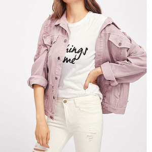 Veste en jean pour femme OEM, veste décontractée pour femme, veste d'automne, veste en jean boutonnée avec fourrure, nouveau design, veste en jean pour femmes - Product Image 2