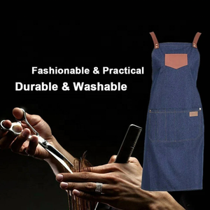 Tablier de coiffure en denim avec poches et sangles réglables pour barbiers et coiffeurs – Vente chaude – Tablier imperméable et résistant à l'huile - Product Image 2