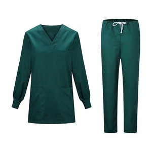 ชุดยูนิฟอร์มพยาบาลแขนยาวสีใหม่ ชุดสครับแพทย์สวมใส่สบายตลอดวัน ชุดสครับพยาบาลพรีเมียมแขนยาวสำหรับงานด้านสุขภาพ - Product Image 5