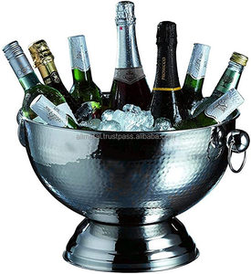 Ice Cube Tray Champagne <b>Cooler</b> Punch Bowl Metal Stylish <b>Drinks</b> <b>Cooler</b> for Cocktails Wine Beer Customizable - Product Image 6