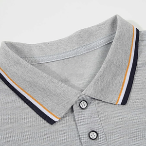 Chemise de golf tendance pour homme, élégante, à motif uni, formelle, à manches courtes, séchage rapide, 100 % coton jersey - Product Image 2
