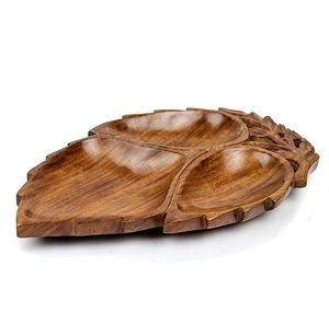 Bandeja de Servir de Madera Hecha a Mano con 4 Compartimentos - Product Image 5