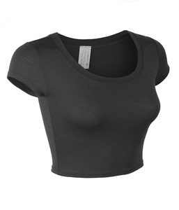 T-shirt court d'été pour femme, uni, à manches courtes, style décontracté, esthétique tendance, débardeur de sport et yoga, coupe ample - Product Image 2