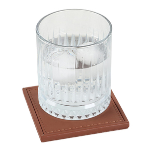 Leather Coasters Tan Leather Coaster With Holders - Product Image 3