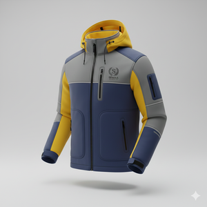 Chaqueta Deportiva Unisex de Invierno, Ligera, con Cierre Completo, Cuello Alto, Transpirable, con Bolsillos, en Color Block, Fabricada con Nailon Reciclado - Product Image 2