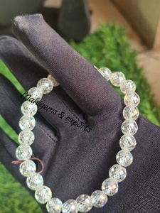 8 MM White Round Shape Moissanite <b>Bracelet</b> Gift For Her / Him - Product Image 6