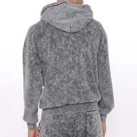 Ensemble de survêtements personnalisés haut de gamme ODM pour hommes, en coton lourd teint pigmentaire, comprenant un sweat à capuche et un pantalon de survêtement droit, collection 2026