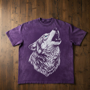 Camiseta gráfica White Plains Wolves para hombres y mujeres, camiseta con estampado artístico realista de la manada de lobos, camiseta de algodón negra para uso diario - Product Image 6