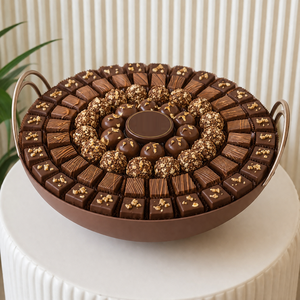 Plateau de service en argent plaqué luxe pour chocolats, plateau de présentation de chocolats belges assortis de qualité supérieure, idéal pour les mariages, les fêtes et les événements - Product Image 6