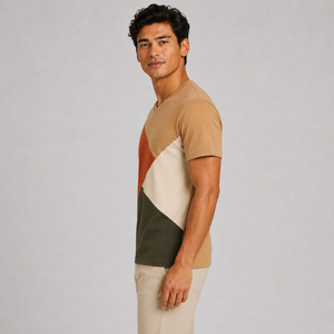 Custom Printed Casual <b>V</b> <b>Neck</b> Men's <b>T</b>-<b>Shirts</b> 100% Cotton Breathable Fitness High Quality Solid Color <b>Plus</b> <b>Sized</b> Low MOQ Silk - Product Image 5