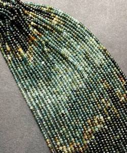 ลูกปัดหินทัวร์มาลีนสีน้ำเงินธรรมชาติทรงกลมเจียระไน สวยงามหลากสี สำหรับทำเครื่องประดับ - Product Image 4