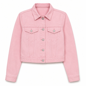 Chaqueta Vaquera de Mujer Personalizada 2026, Estilo Otoñal, Sostenible, de Lana, Casual, Manga Larga, Corta - Product Image 1