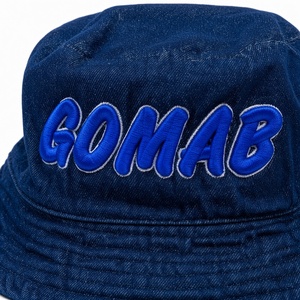 Sombrero de Pescador Azul para Hombre, Diseño de Letras Bordadas, Algodón, Casual, Protección Solar, Moda - Product Image 6