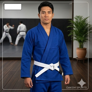 OAKSM SPORTS Kimono de Karate Negro para Mujer, Cinturón Blanco, Corte Regular, 100% Algodón Transpirable, Uniforme de Artes Marciales para Adultos - Product Image 3