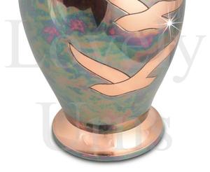 Urne funéraire en laiton brillant en forme de colombe, urne commémorative pour crémation, urne artisanale en laiton avec motif de colombe, décoration commémorative pour la maison - Product Image 2