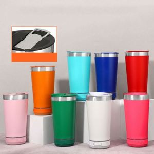 16oz 304 Stainless Steel <b>Insulated</b> <b>Mug</b> Beer <b>Mug</b> Vacuum Water Cup Outdoor Car Cup with Speaker - Product Image 1