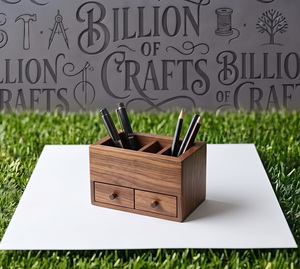 Porte-stylos en bois multi-emplacements, design Art Déco, léger, support de rangement pour vase de sol, pour bureau et maison, vente en gros directe usine - Product Image 6