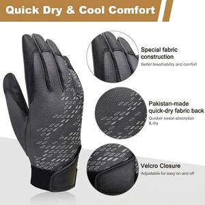 Professional Racquetball Gloves Anti Slip Breathable Sheepskin Leather Sports Gloves with <b>Padded</b> Palm for Men Women Custom Logo - Product Image 4