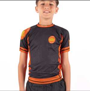 Rashguard personnalisé sublimé à manches courtes pour BJJ, Jiu Jitsu, Grappling, No Gi, MMA, compression, séchage rapide - Product Image 1