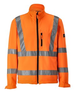 High Visibility <b>Men</b> Softshell <b>Jacket</b> Windproof Waterproof <b>Reflective</b> Workwear - Product Image 2