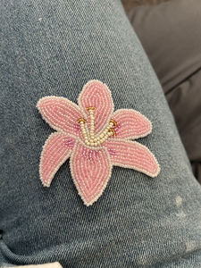 Broche bordado DIY, accesorio bordado, broche artístico de tela, broche creativo con puntadas, broche de lujo real hecho a mano - Product Image 2