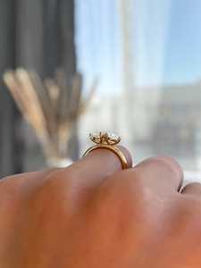 Anillo Toi Moi con Diamantes Ovalados y en Forma de Pera de 1.01CT Cada Uno, Cultivados en Laboratorio, con Oro Sólido de 14K, para Compromiso, Regalo para Enamorados - Product Image 5