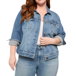 Chaqueta Vaquera para Mujer Talla Grande, Muestra Gratuita, Tela al por Mayor Personalizable, la Mejor Calidad - Product Image 1