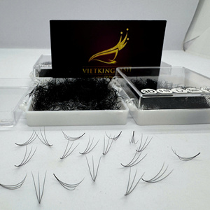 0.05 0.07 Handmade 6D 8D Eyelash Extensions CC DD M Curl Natural Long Matte Black High Quality Customizable - Product Image 5