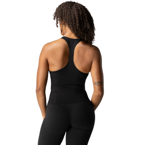 Camiseta Deportiva Ligera para Mujer, Estilo Racerback, Color Negro, Elástica, para Yoga, Gimnasio, Entrenamiento, Ropa Deportiva de Alto Rendimiento - Product Image 4