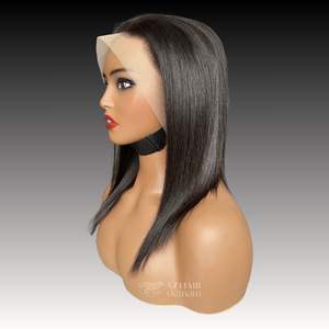 วิกผมบริสุทธิ์เรมี่ดิบจากเวียดนาม100% 180% ความหนาแน่นสำหรับสวิสเอชดีลูกไม้ด้านหน้าแต่งผมเปรู100% - Product Image 1